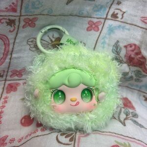 Yooki Blind Box Take A Bite of Bear V4 Green 3” Plush Pendant Bag Charm Clip EUC